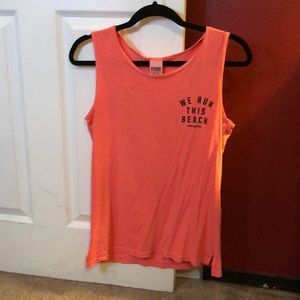 Salmon colored Victoria Secret pink tank top